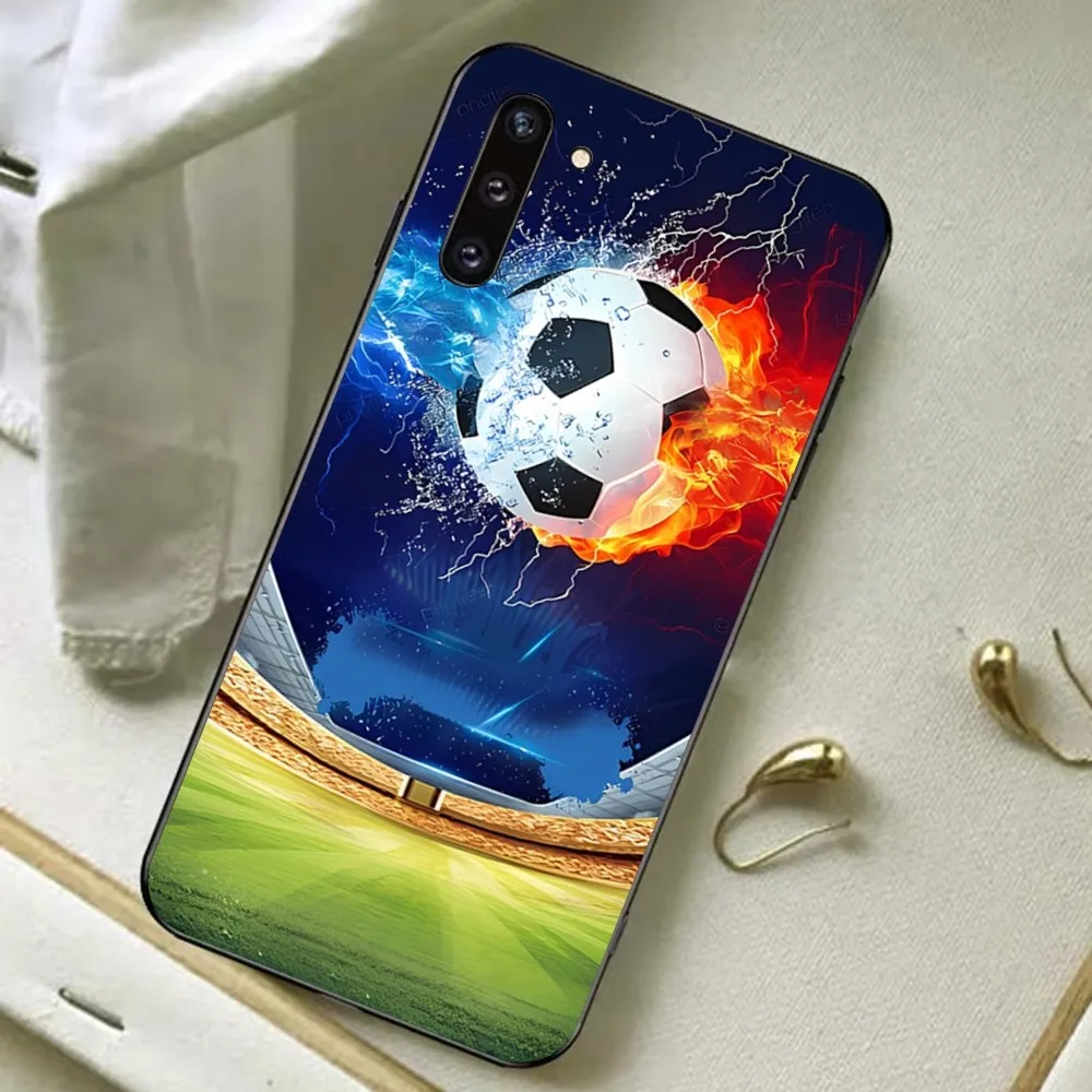 Custodia per telefono con design per pallone da calcio per Samsung S 20 21 22 23 plus Ultra per Redmi Note 8 9 10 11 per Huawei Y 5 6 9