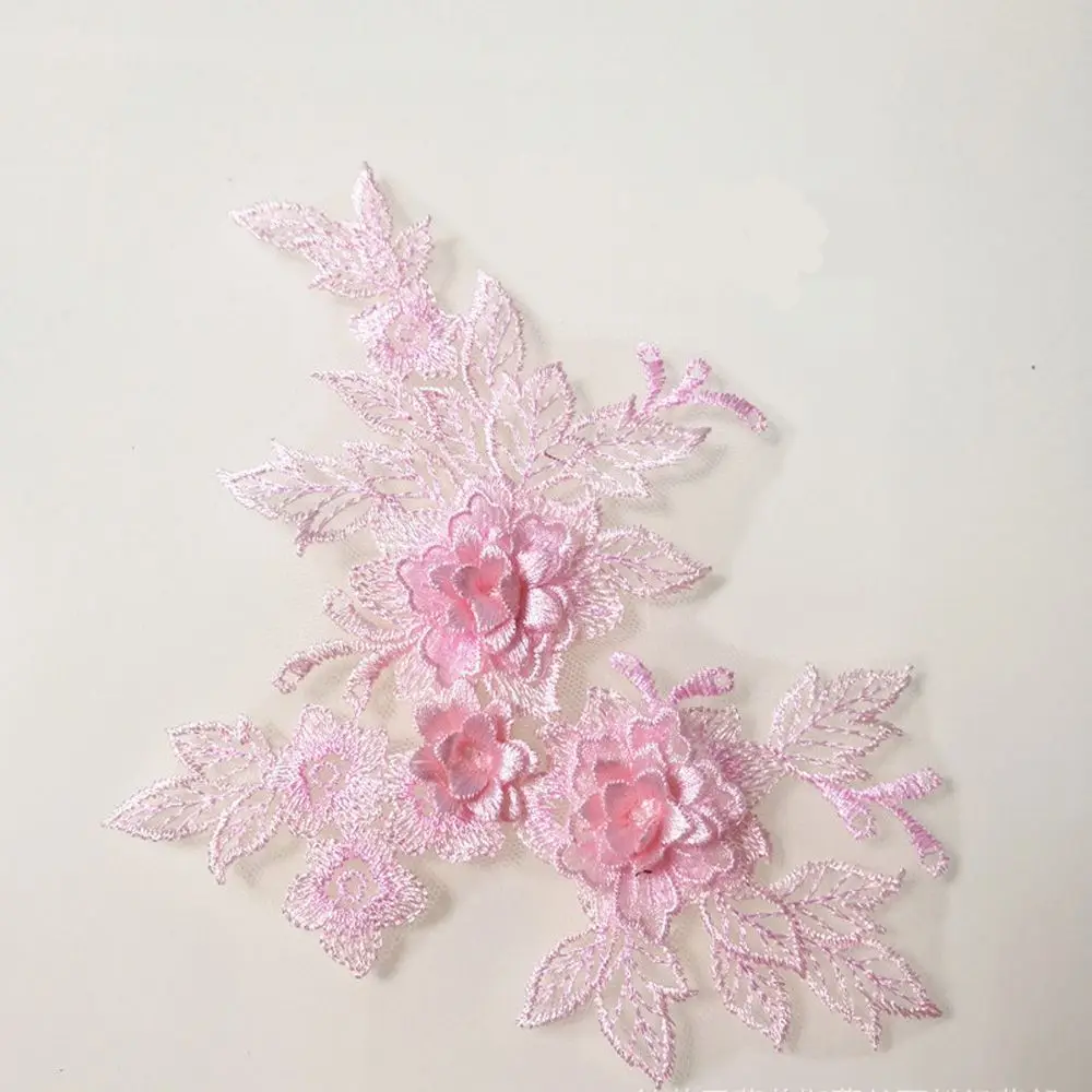 scrapbooking DIY Blossom Tulle 3D Trims Bridal Applique Motif Embroidery Lace Flower