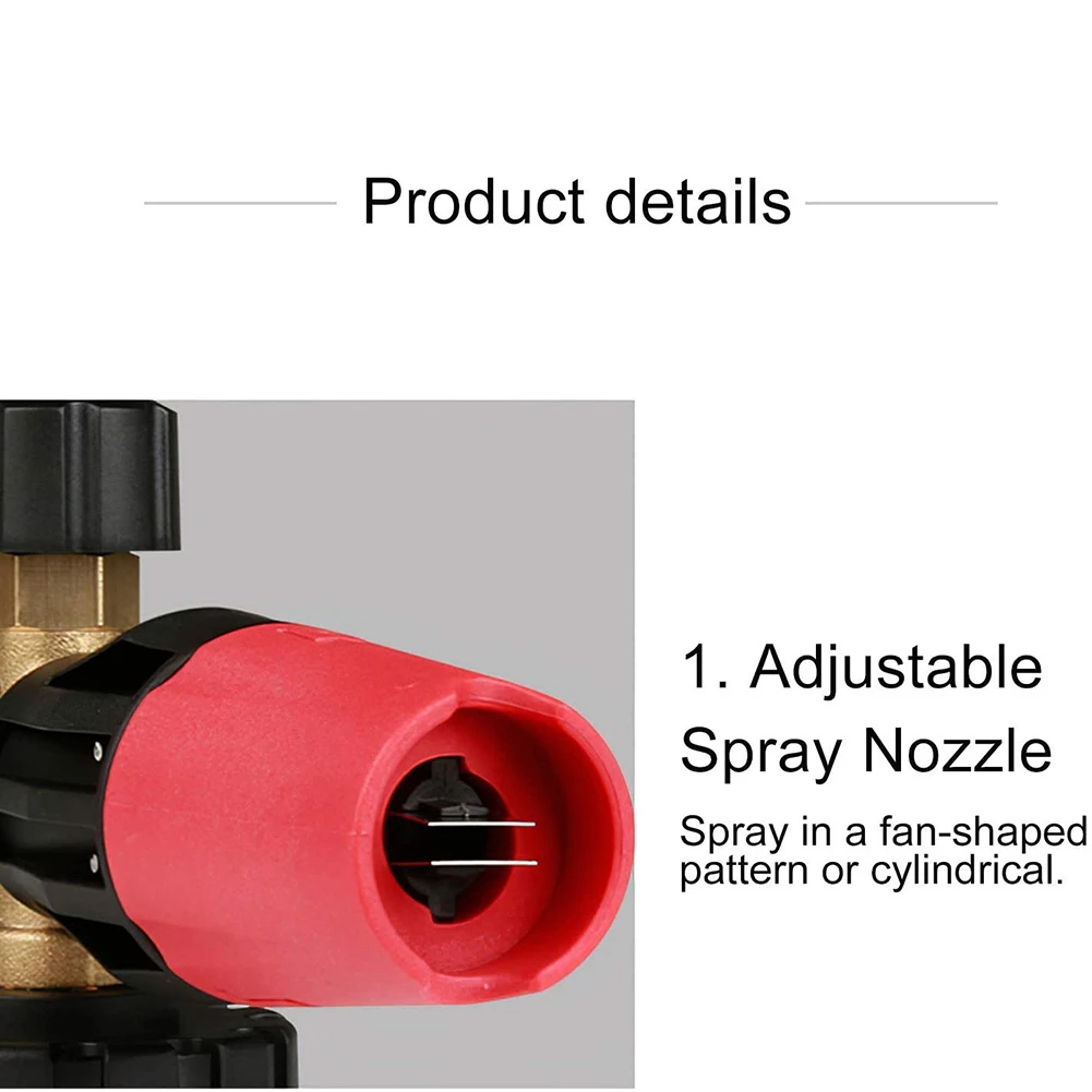ABHU Snow Foam Cannon With 1L Bottle, Adjustable Snow Foam Lance, Heavy Duty Car Foam Blaster, 1/4Inch Quick Connector