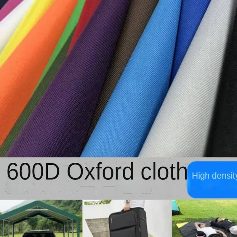 Waterproof Fabric Corduroy By The Meter for Sewing Tents Outdoor 600D Oxford PVC Thickened Canopy Canvas Cloth Plain Black White