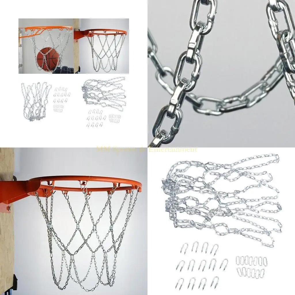 

31be Basketball Net замены для внутреннего наружного стандартного баскетбольного обруча тяжелая стальная цепная сеть баскетбола.