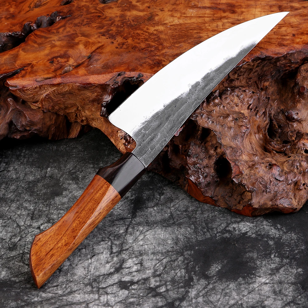 

Professional Chef Knife 8 inch Hand-Forged Triple-Layer Steel Blade,Ultra Sharp Kitchen Chef Knives for Cooking,Slicing,Dicing