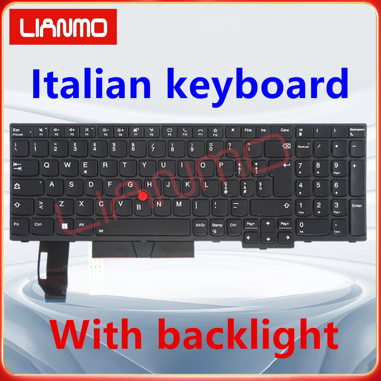 Teclado de portátil italiano adecuado para Lenovo ThinkPad T15 Gen1 Gen2 P15S Gen1 Gen2 teclado negro plateado