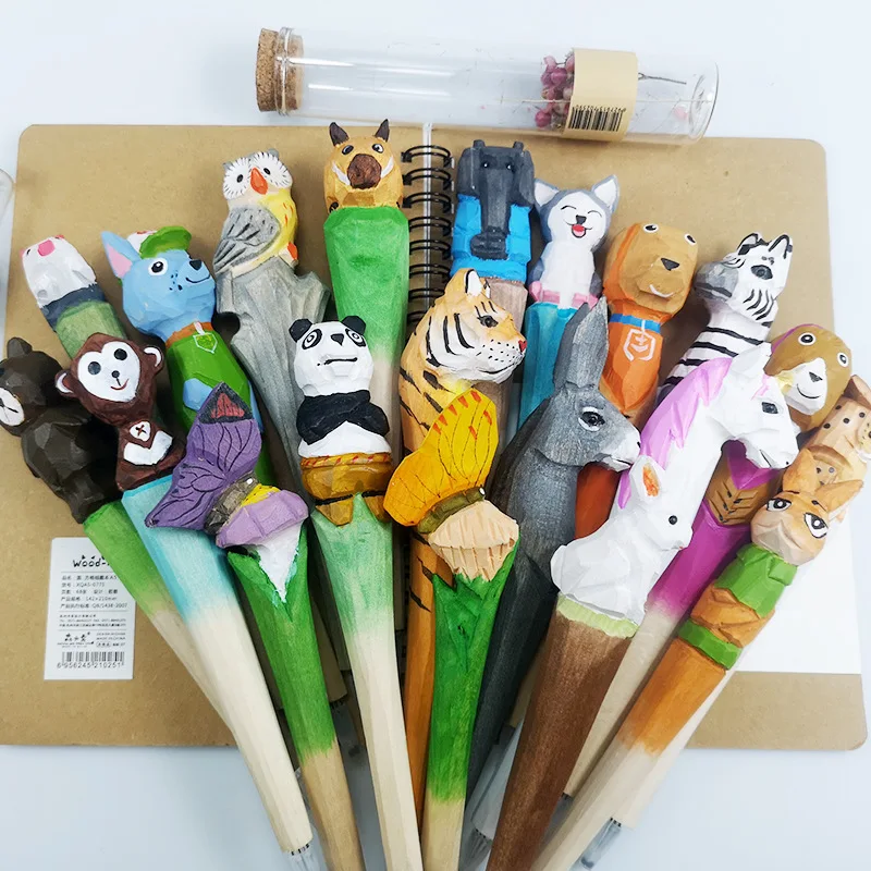 

10PCS Wholesale of stalls, toys, wooden carving pens, night markets, children's play