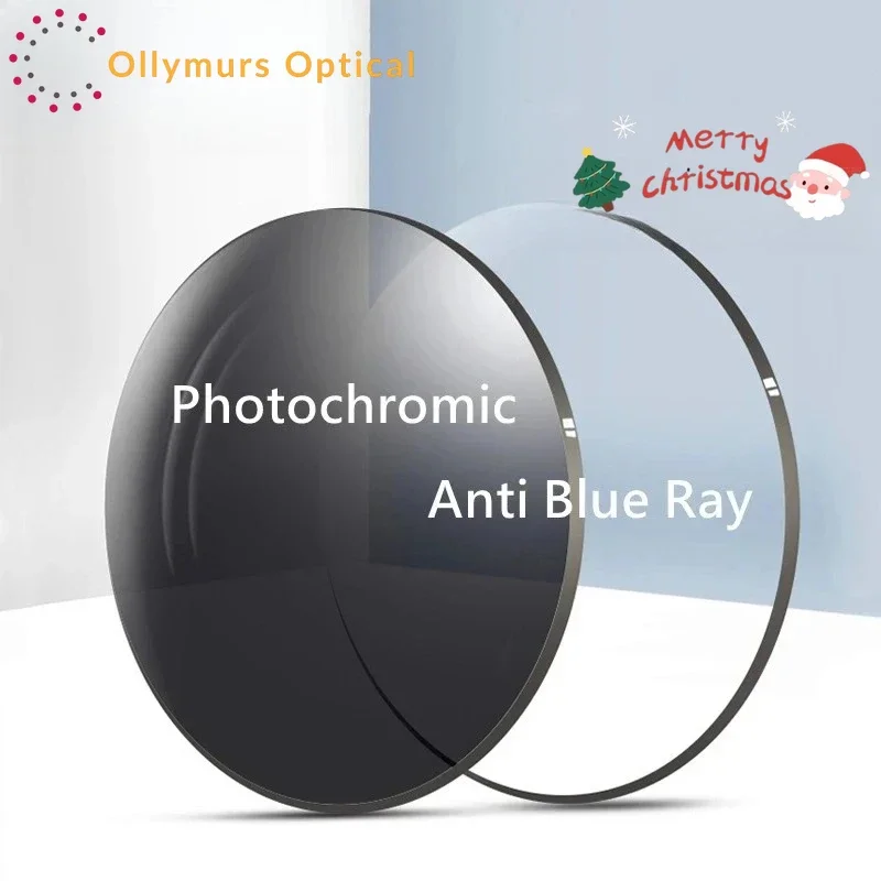 Ollymurs  Anti-blue Light Photochromic Optical Lenses HD Anti-reflection Anti-scratch Myopia Hyperopia Lens 1.56/1.61/1.67/1.74