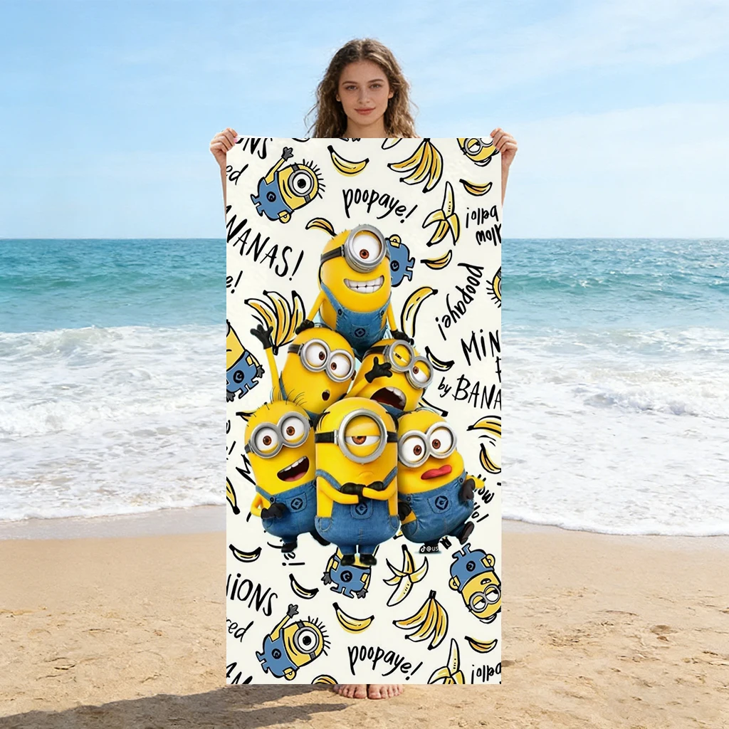 Strandtuch mit großen Augen und niedlichem Bananamaster-Motiv, schnell trocknend, geeignet für Strandurlaub, Schwimmbad, Fitnessstudio, süßes Geschenk für Freunde und Familien