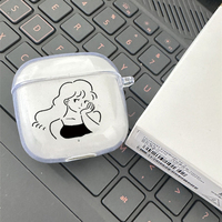 Pretty Girl Earphone Case For Huawei FreeBuds SE 2 SE2 TWS Soft TPU Headset Protective Cover With Keychain Earphone Box