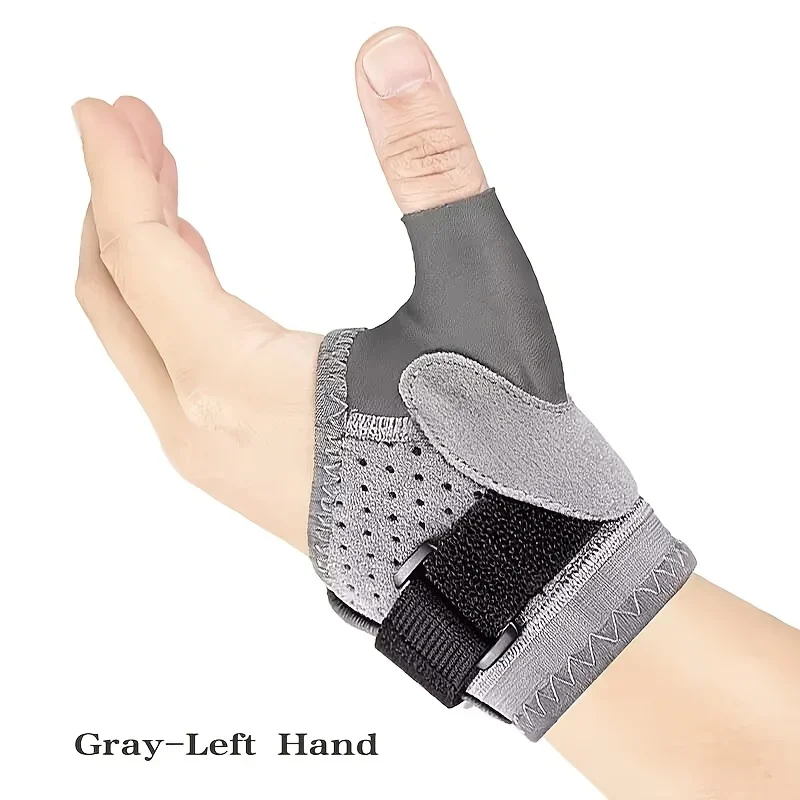 Left & Right Wrist Support Brace, Breathable Hook-and-Loop Splint Wrist Sleeve with Thumb Support, Unisex