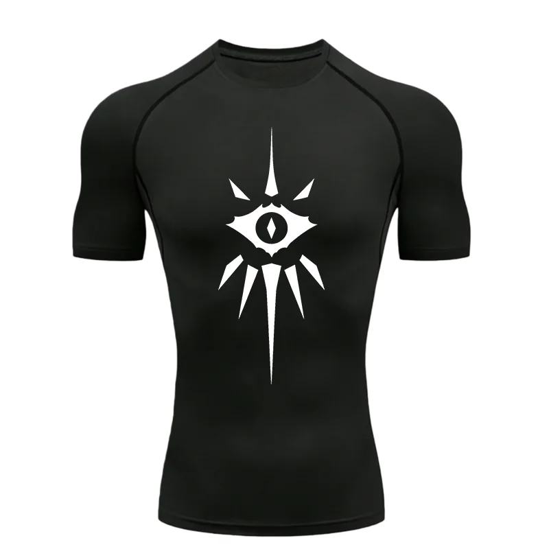 

Прохладный черный дизайн 2026, спортивная футболка для тренировок на открытом воздухе, фитнеса, тренажерного зала, бега, толстовка для бега, компрессионные рубашки, плотные эластичные