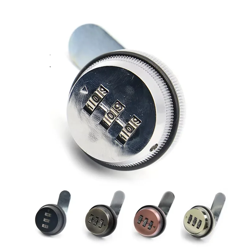 

3 Digit Keyless Combination Cam Lock Zinc Alloy Security Drawer Lock For Mailbox Cabinet Locker Home Hardware