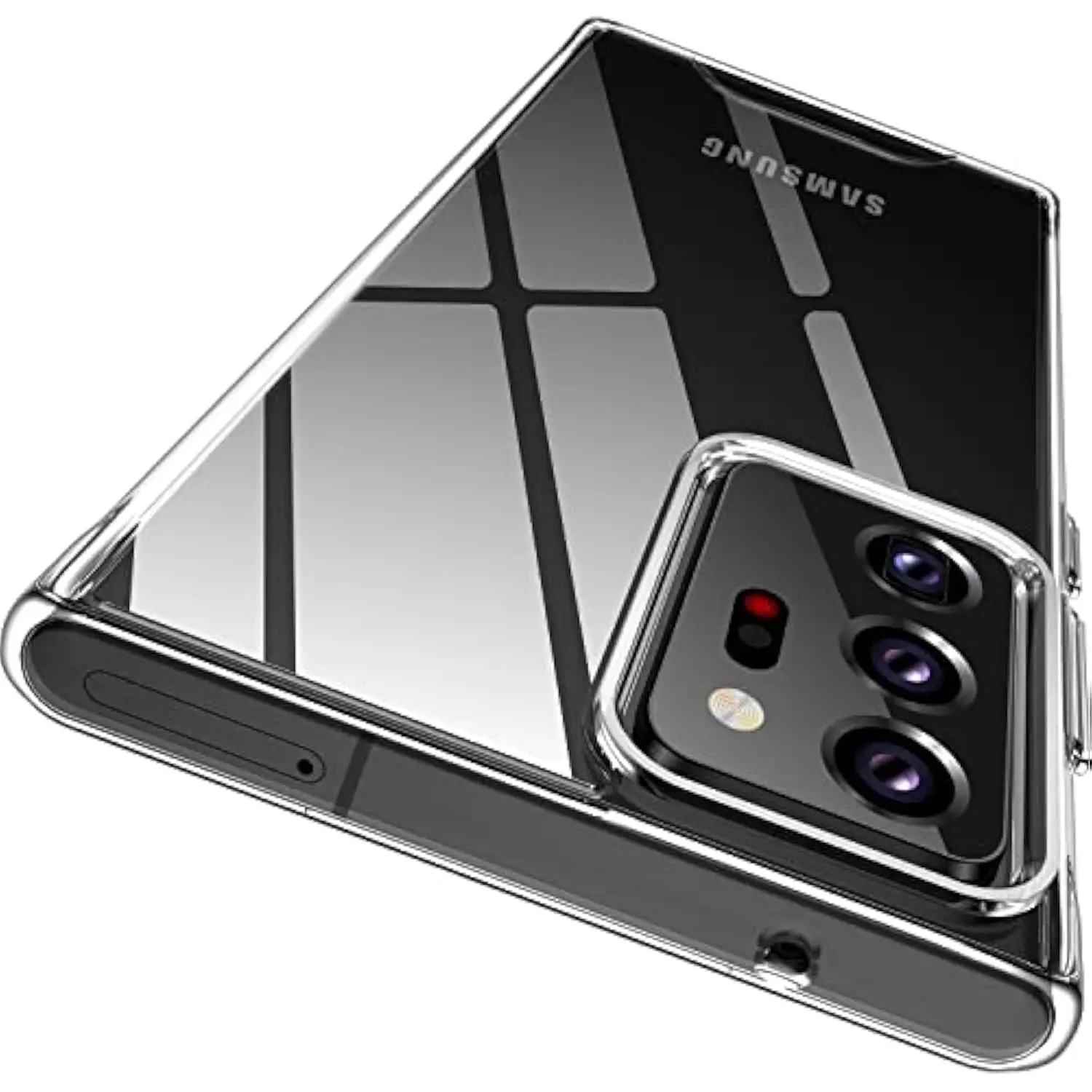 Für Samsung Galaxy Note20 Ultra/Note 20/Note10+/Note10 Hülle, kristallklar, hart, weich, TPU, stoßfest, schützend – transparent – Detail 1