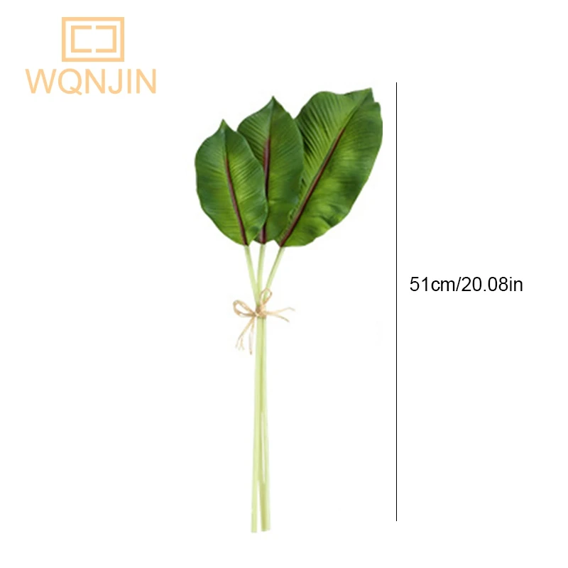 3 teile/los, Neue Simulierte Grüne Pflanze Bündel PU Palm Schildkröte Zurück Blatt Nordic Hause Pflanze Dekoration Topf Landschaft Design – Detail 9