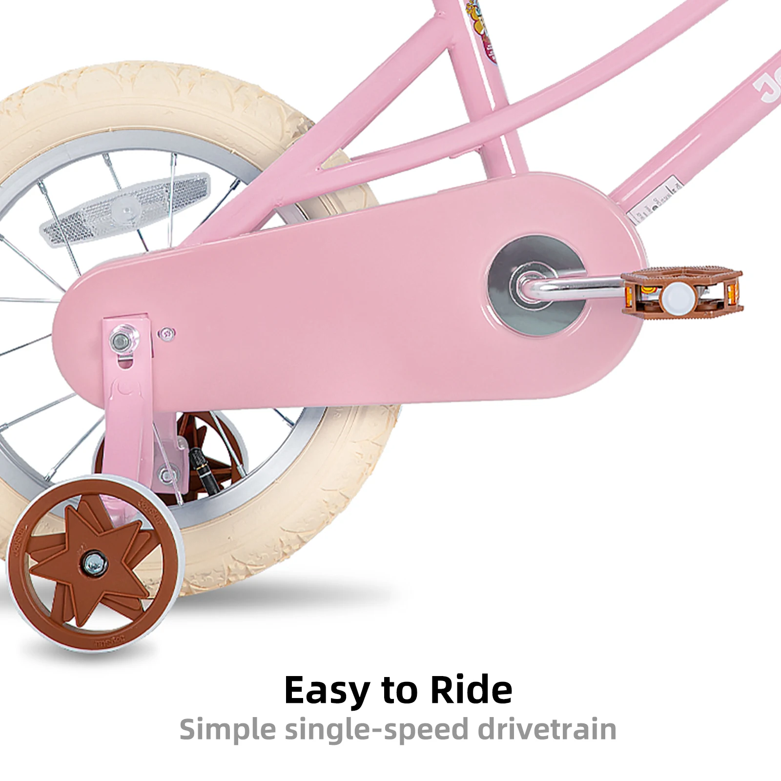 JOYSTAR Mädchenfahrrad im Retro-Stil für Kinder von 2 bis 12 Jahren, 12 14 16 Zoll Kinderfahrrad mit Stützrädern, 20 Zoll mit Ständer, Rosa