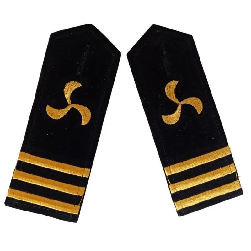 652F Captain Stripes Epaulettes สำหรับชุดรักษาความปลอดภัยเครื่องแต่งกายง่าย ๆ แนบ