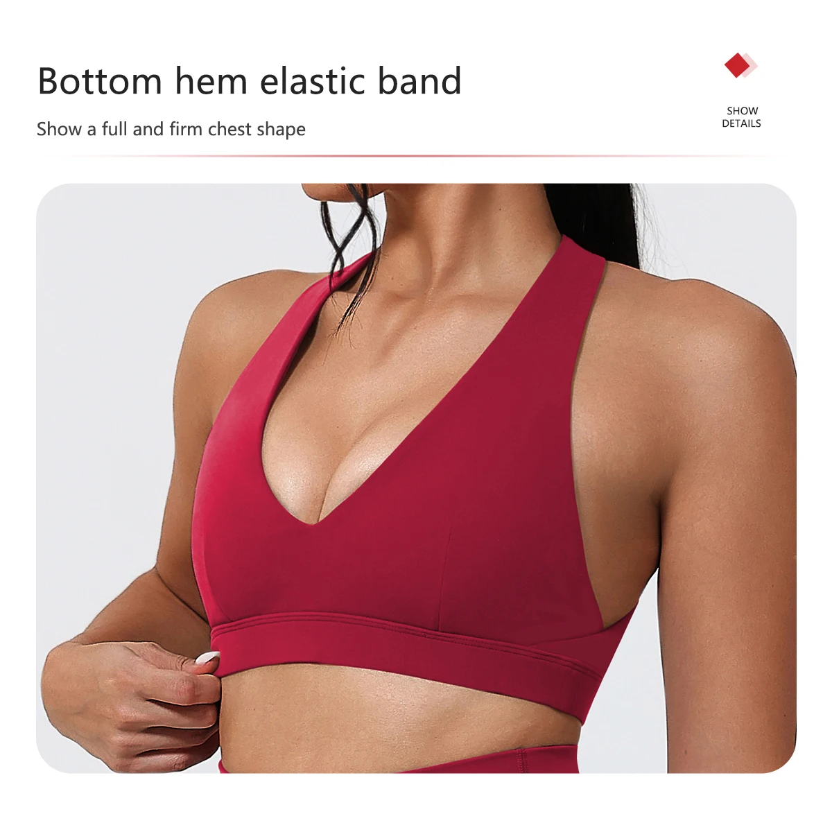Hearuisavy Sommer-Sport-BH für Damen, Pilates, Yoga, Gymnastikunterwäsche, Laufen, stoßfest, atmungsaktiv, schnell trocknend, Fitness-Top für Mädchen – Detail 7