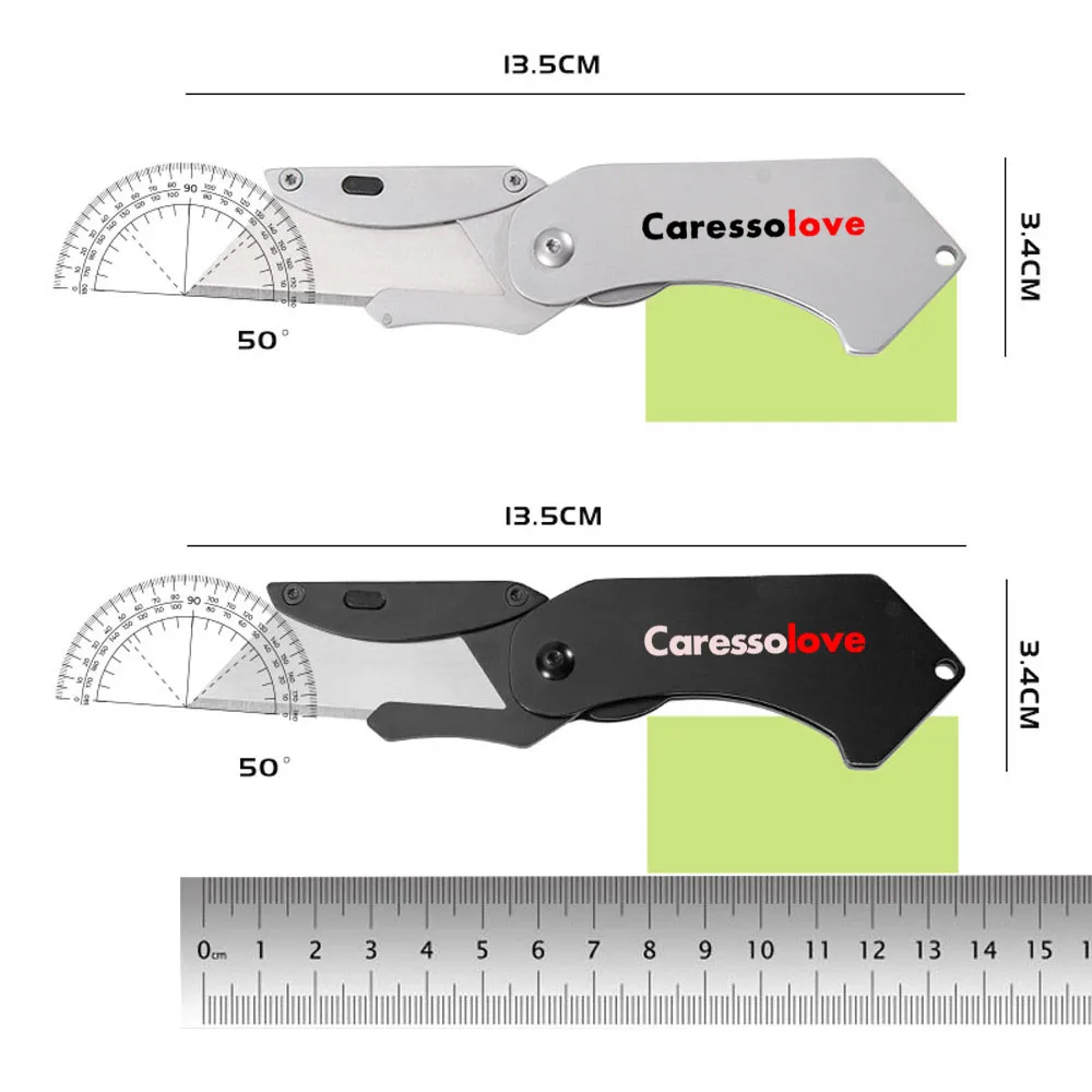 Portable Folded Utility Knife Stainless Steel DIY Stationery Pocket Knife Sharp Box Cutter Jackknife Survival Camping Equipment