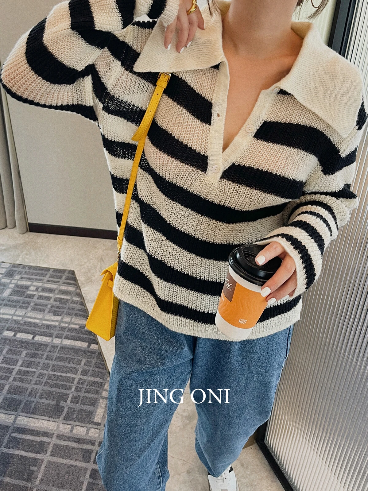 Striped Sweater Y2k Blouse 2023 Woman Clothing Korean Style Vintage Fashion Autumn Pullover Long Sleeve New Knit Tops Oversize