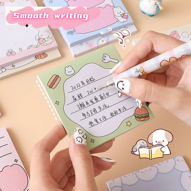 50 Sheets Kawaii Cartoon Sticky Notes  Memo Pad To Do List Weekly Planner Cute Notepad Office School Supplies Stationery