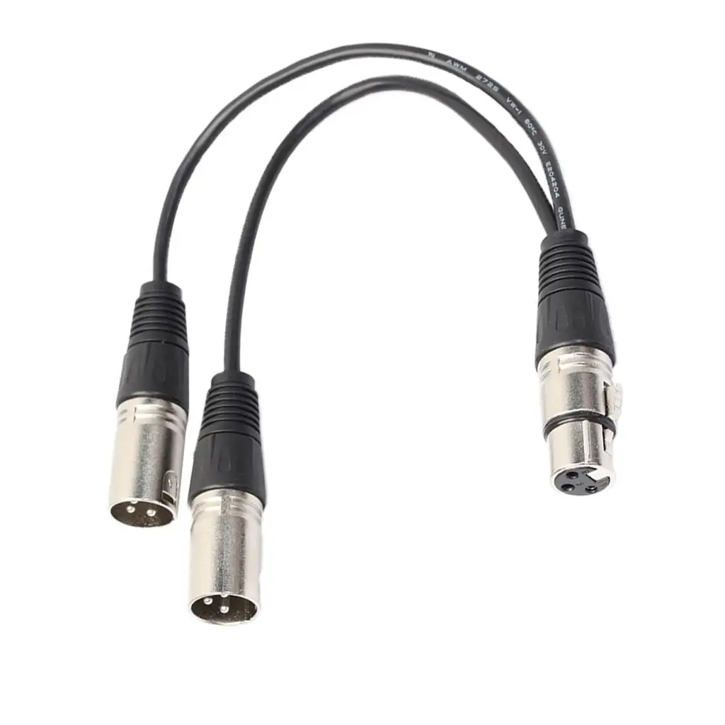 Cable de enchufe XLR hembra a macho Y divisor para piezas de estudio de micrófono