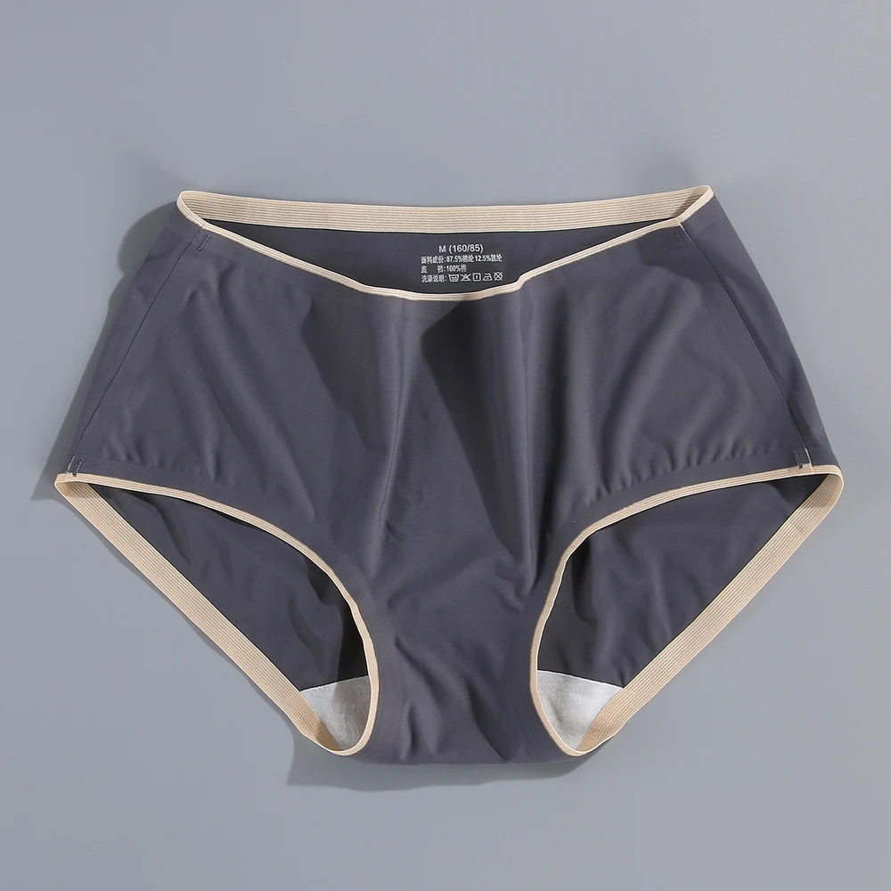Women's Panties Simple And Comfortable Smooth Satin Cotton sexy Underwears Women Silky High Quality Seamless Panties