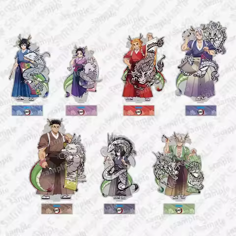 Acrylic Standing Sign Demon Slayer Tokitou Muichirou Kanroji Mitsuri Agatsuma Zenitsu Cosplay Desktop Ornament Indicative Board