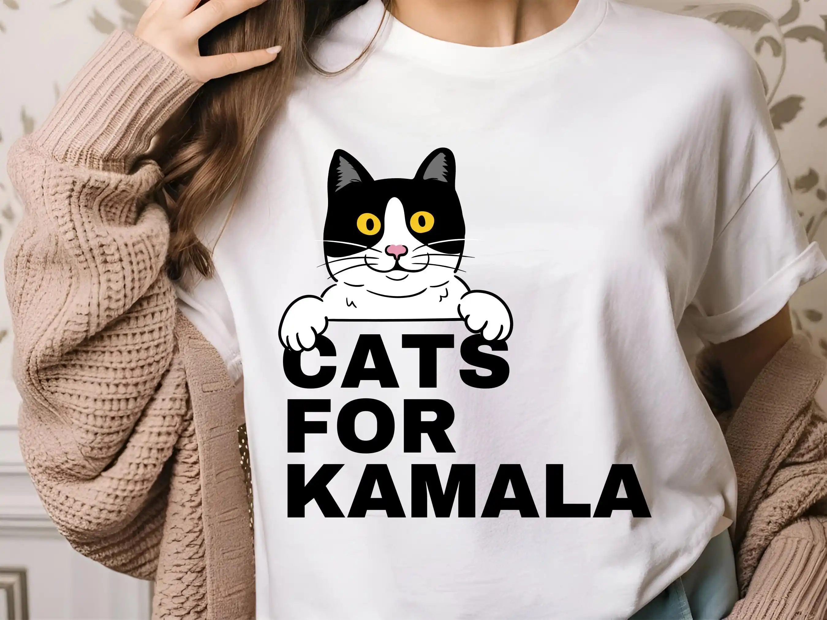 

Футболка Cats For Kamala Progressive 2024, выборы, Pro Harris, политический, Democratic, тяжелый хлопок