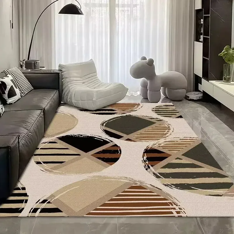 

HD-Modern Style Luxury Geometric Carpet for Living Room Soft Fluffy Large Area Bedroom Rugs Non-slip Kids Room Decoration Home M