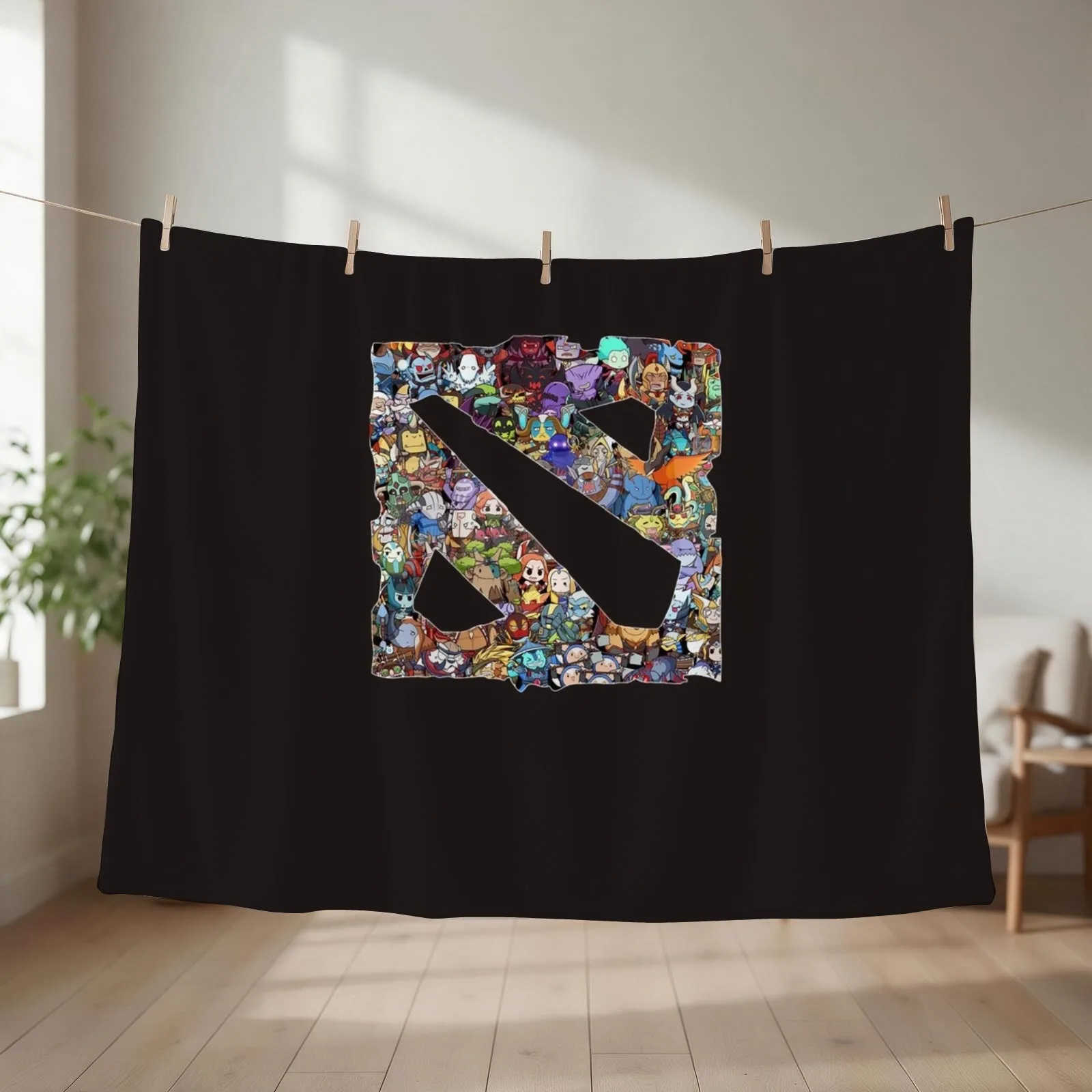 all heroes in dota 2 logo, dota, dota 2, hero, thunder predator rtz, nigma, og, secret, eg, funny Throw Blanket