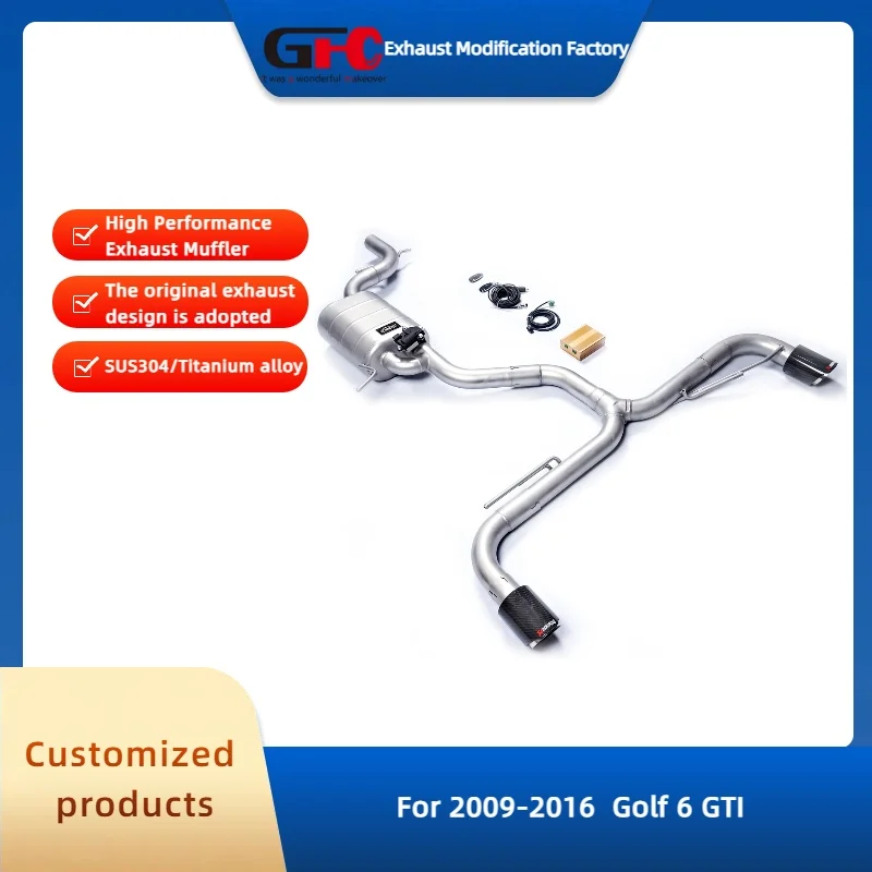 GFC Catback Valvetronic Exhaust Pipe for Golf 5 5GTI 5R, Golf 6 6GTI,Touran,Seat,Beetle,Scirocco MK5 MK6 Exhaust Muffler System