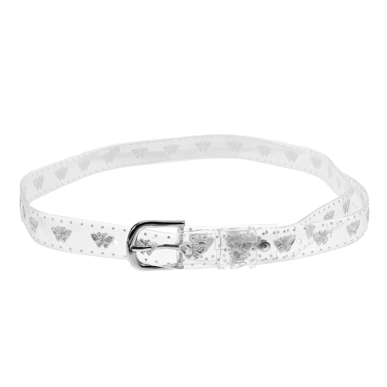 

Transparent PVC Women Waist Belt Adjustable Fits Jeans Skirts Dress Belts Fashion Accessory Elegant Outfits
