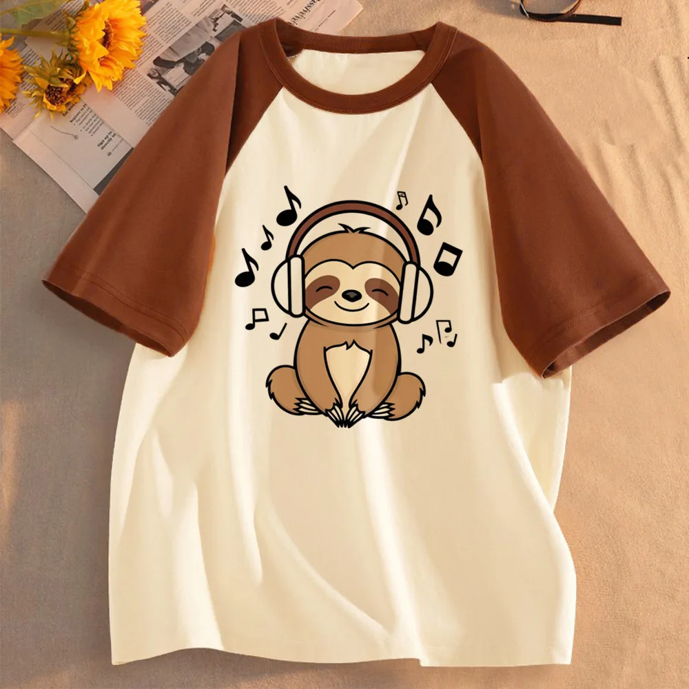 Sloth top tees shoujo japanese anime grunge summer scene  shirt gyaru 2000s dollette graphic funny