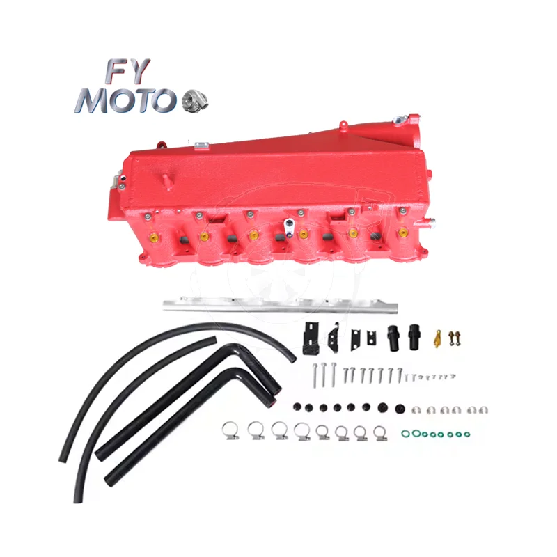 CNC Billet End Tanks Gen 2 B58 Red Charge Air Cooler Intake Manifold For BMW M340i B58 G20 G29 Supra A90 3.0T 2020+ 48V