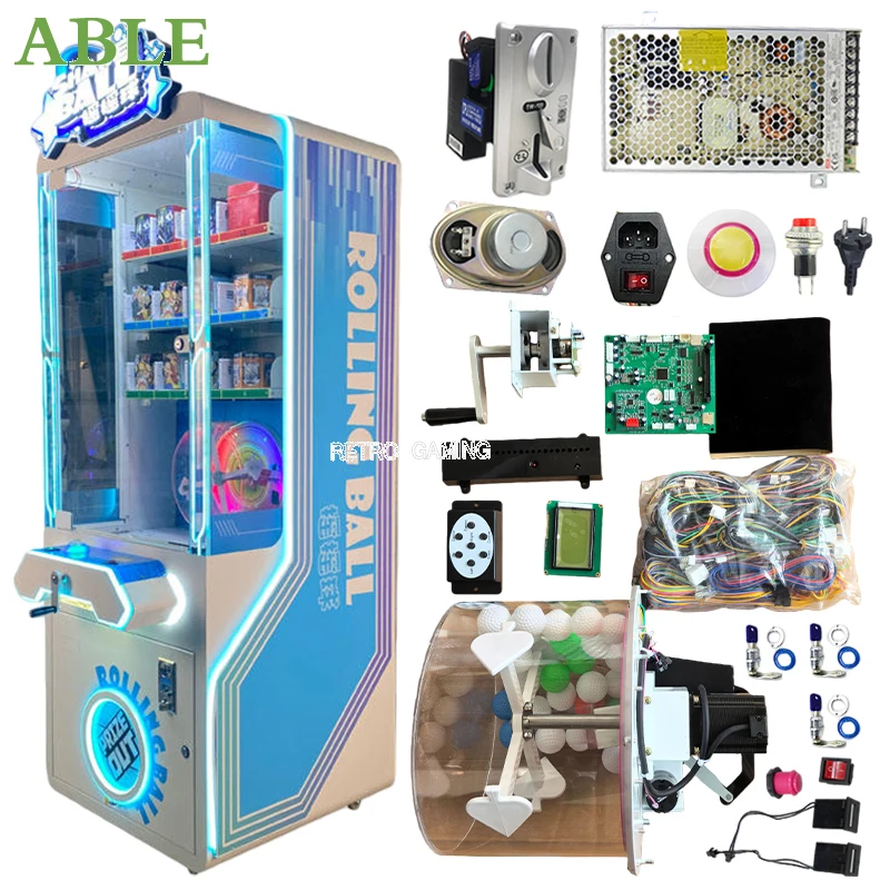 DIY Rolling Ball Prize Vending Machine Complete Kit Includes multi colored balls Suitable for arcade game centers