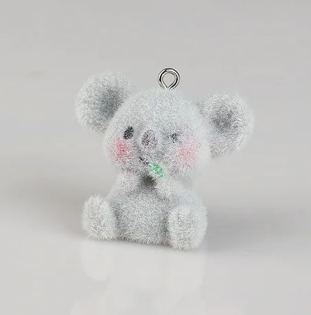 10 Pcs Resin flocking koala Charm Pendant  Jewelry DIY Bracelet Earrings Decorative Material Accessories view 4