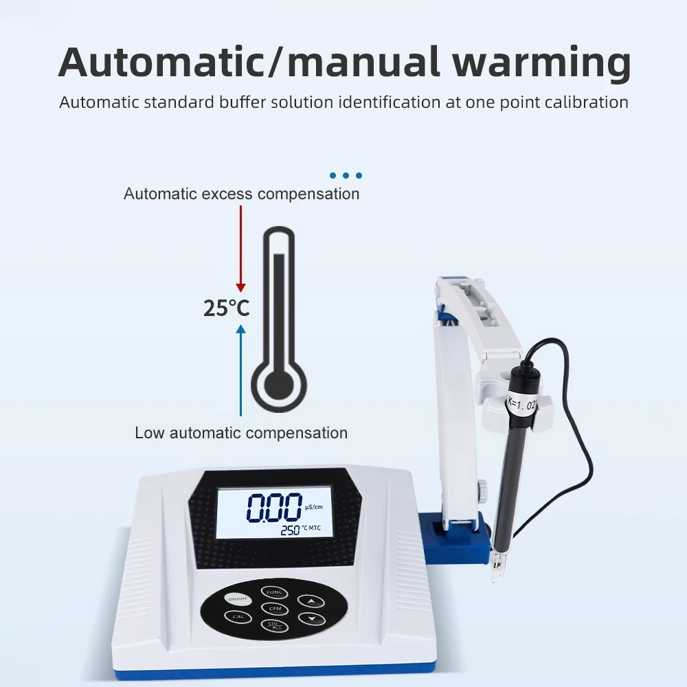 Electrical Conductivity Monitor Industrial Water Treatment Conductivity Tester Water Quality Analyzer DDS-11C Desktop EC Meter