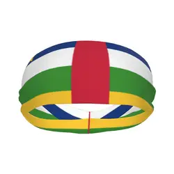 Flag Of The Central African Republic Elastic Hair Band Yoga Headband Makeup Hair Hoop Headwrap