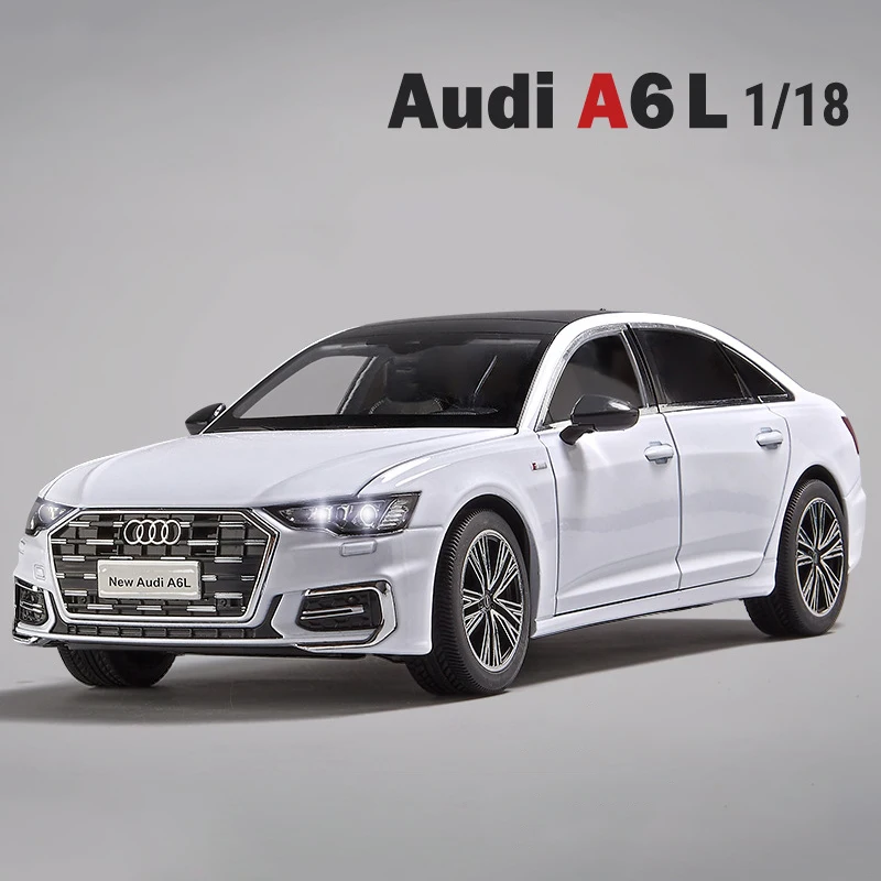 1:18 NEW AUDI A6 Alloy Die Cast Toy Car Model Sound and Light Children\'s Toy Collectibles Birthday gift