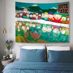 Anime Comedy Funny S-South Park Cartoon Tapestry Wall Hanging Decoration Household Home Decor