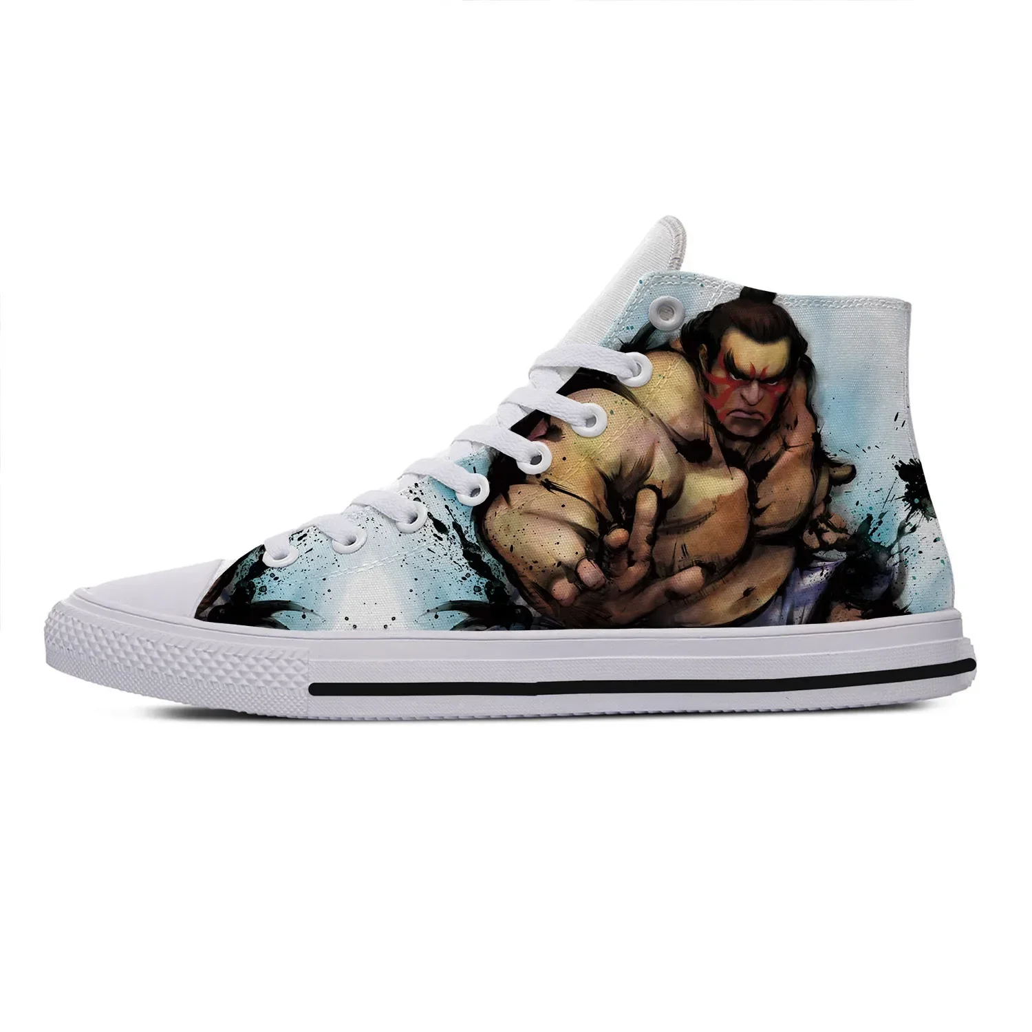 Game Street Fighters Graphic High Top Sneakers High Quality Mens Womens Teenager Canvas Sneaker Casual Couple Shoes Custom Shoe
