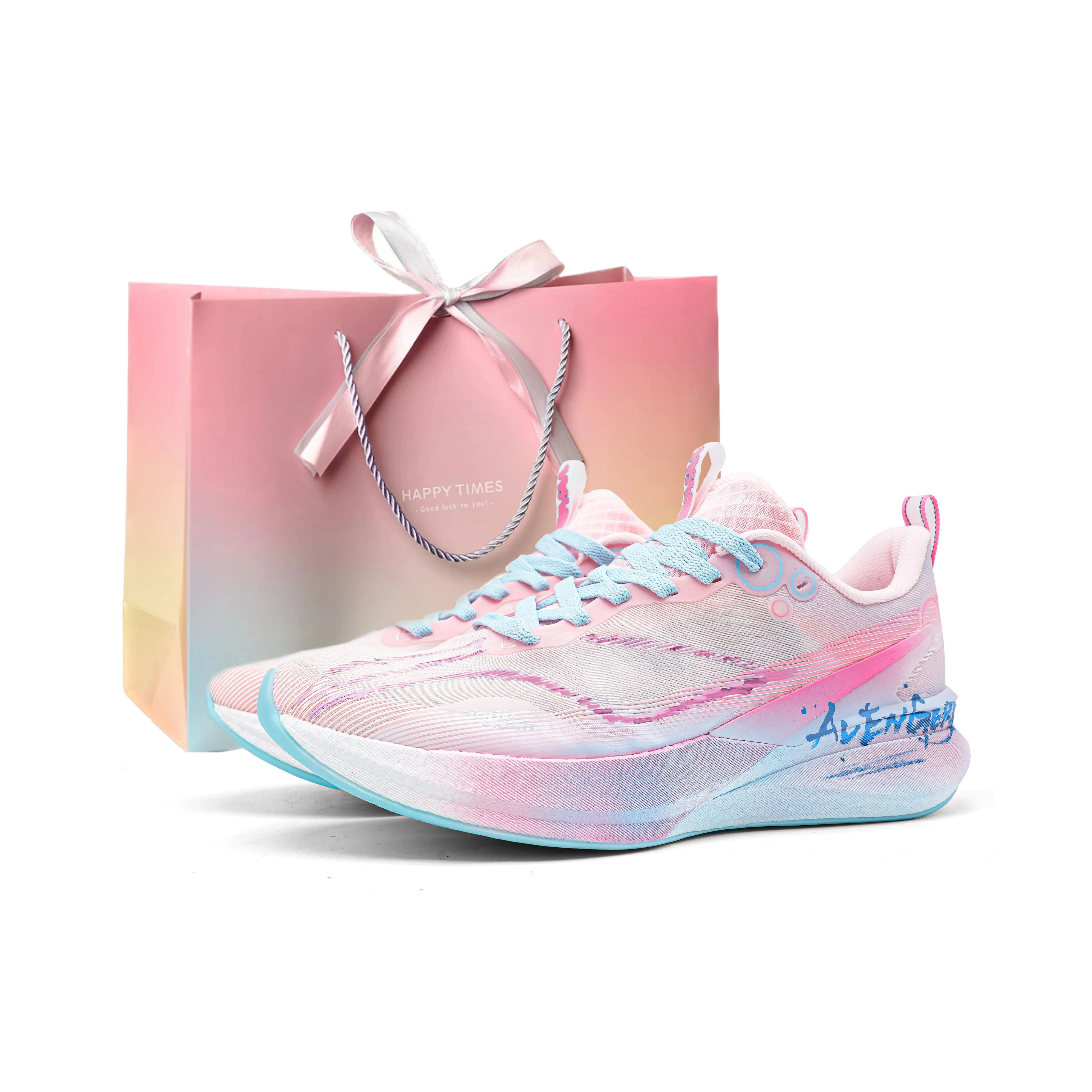 Li Ning Red Hare 8 Pro Running Shoes Unisex Low Top Blue/Pink ARPV003-12(Team1166- )