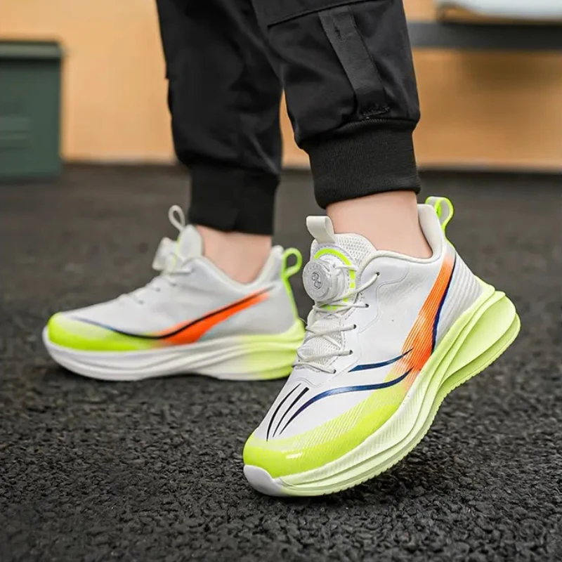 

Fall New Arrival Kids' Sports Shoes Stylish Running Shoes Leather Rotating Buckle Running Shoes Youth Outdoor sneakers