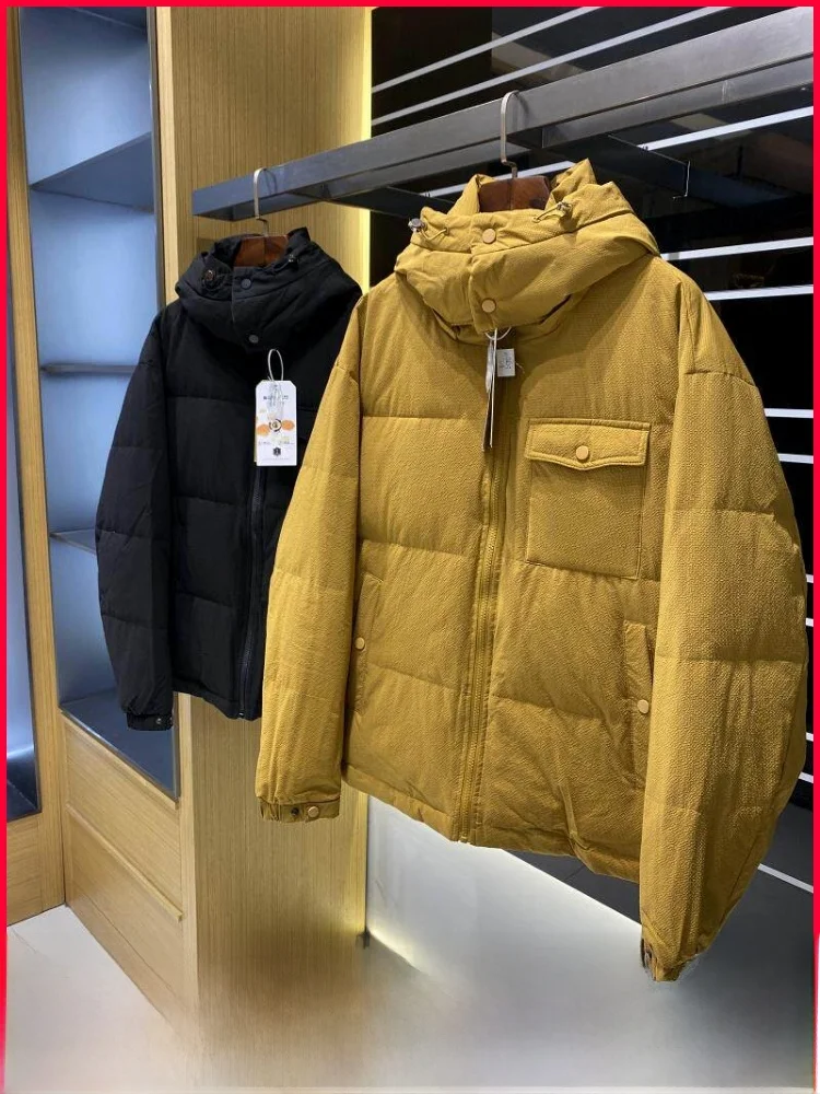 

Heavyweight aphene Heating Thiened Warm Du down Jaet Men's Outerwear High Loosen 90% down Purple Label Japanese Sle