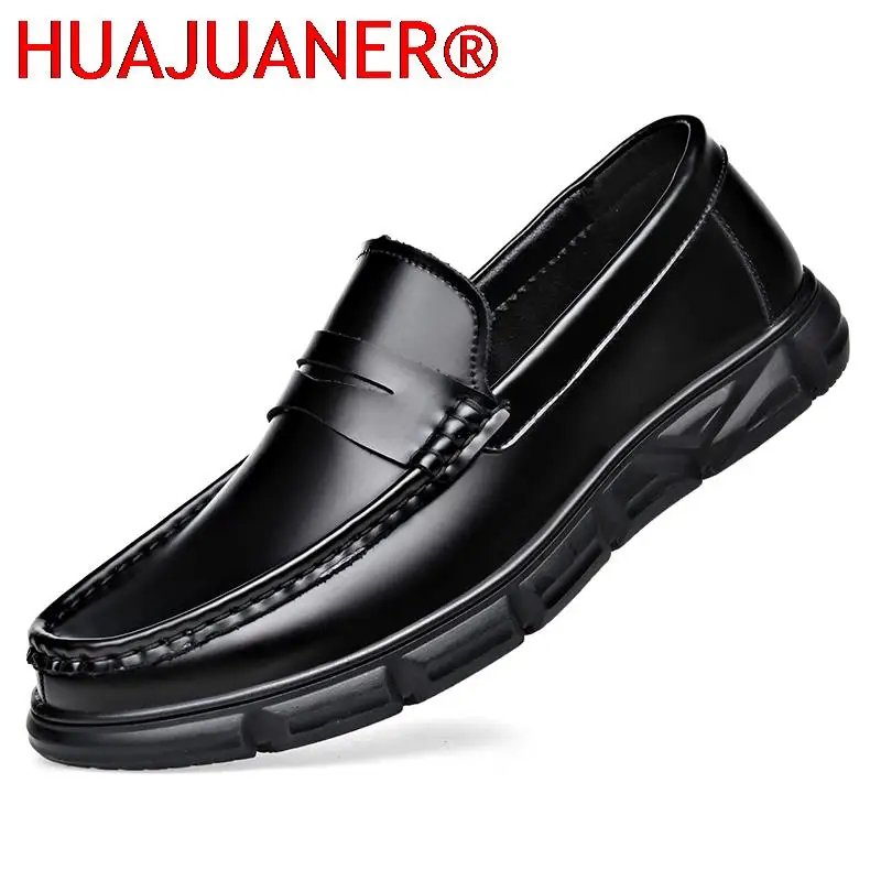

2023 Men's Quality Leather Shoes 38-44 Split Leather Soft Anti-slip Loafers Shoes Man Casual Leather Shoes