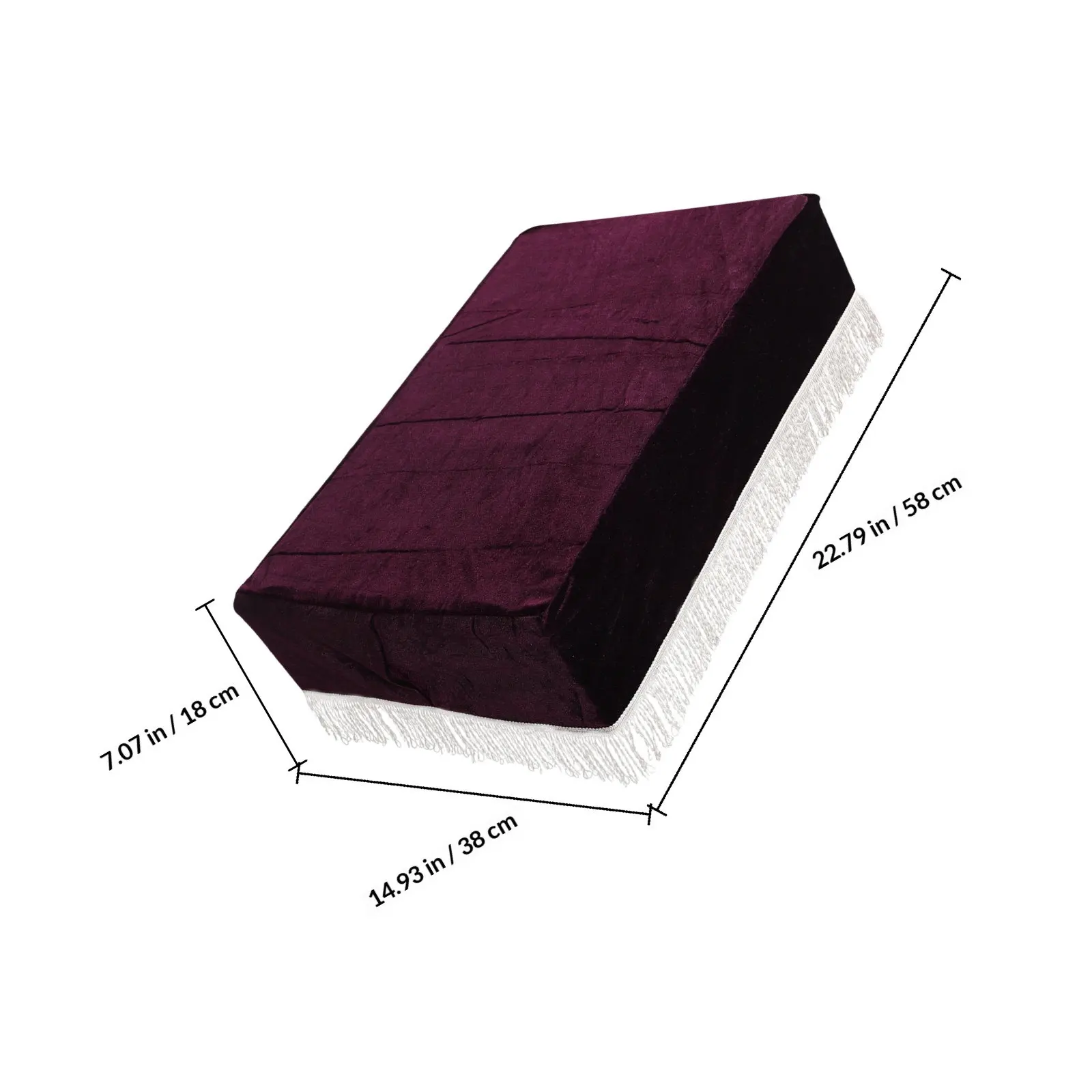 Vintage Piano Bench Cover Purple Soft Seat Protector Removable Tassel Decorative Slipcover Washable Single Piano Chair Sleeve