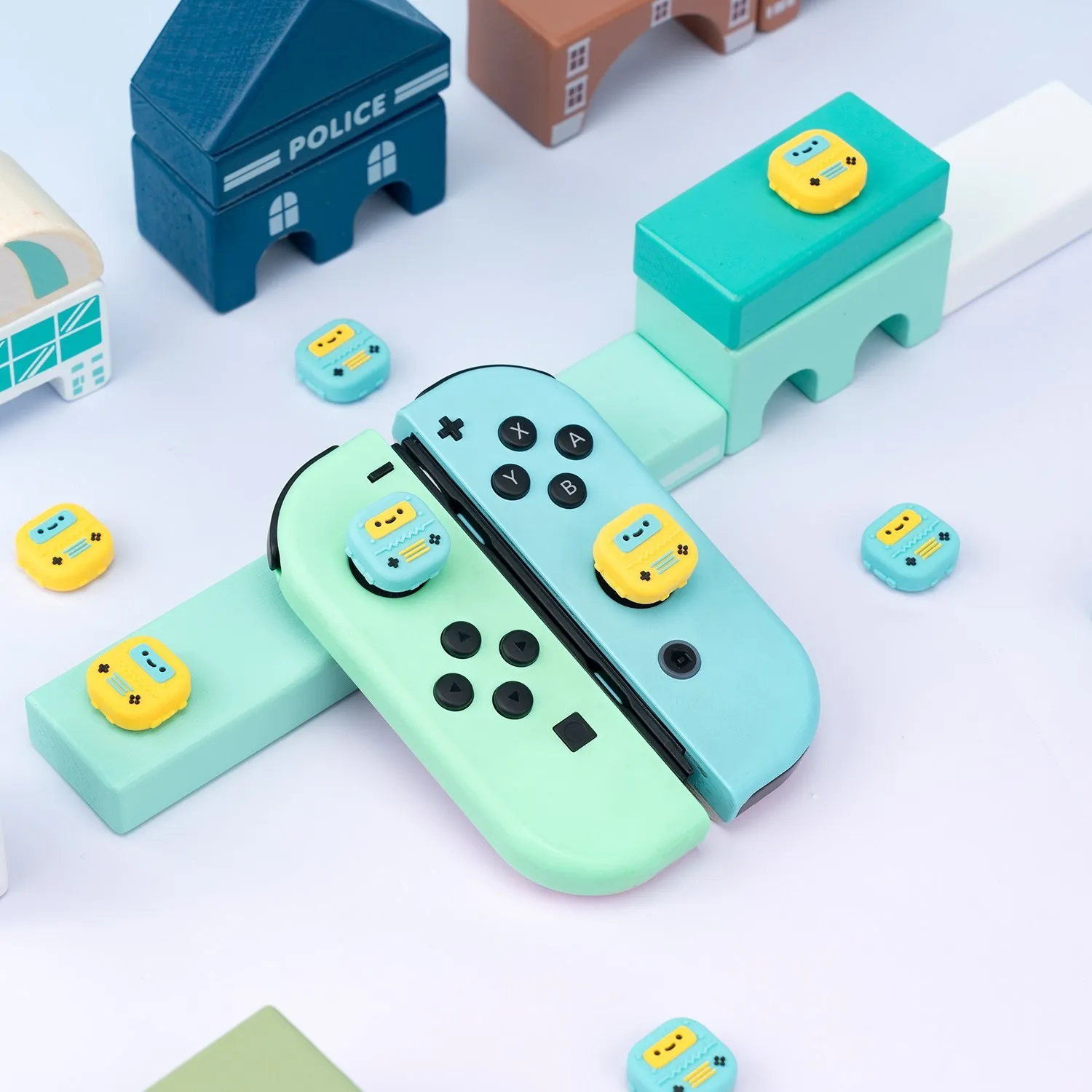 Geekshare หมวกซิลิโคนจับนิ้วหัวแม่มือสำหรับ Nintendo Switch, อุปกรณ์เสริมสำหรับ Nintendo Switch