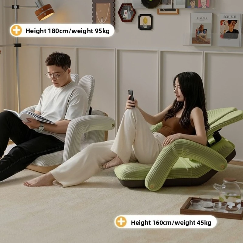 Lazy Sofa Leisure Chair Balcony Folding Back Chair Cushion Bed Tatami Adjustable Backrest Chair Double Back Armchair Room Sofas