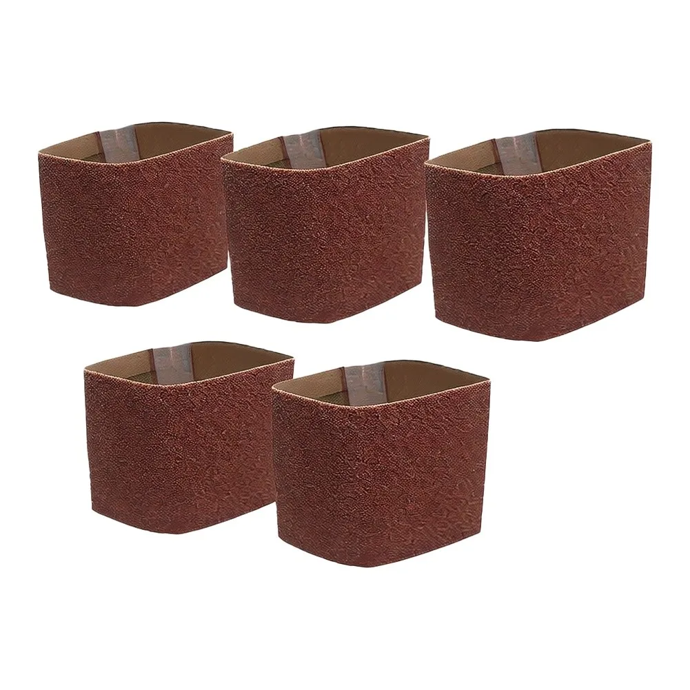 Rubber Wheel Sandpaper Sleeves 5 Pack 92mm x 100mm Emery Cloth for Wire Drawing Polishing and Deburring Stainless Steel Parts