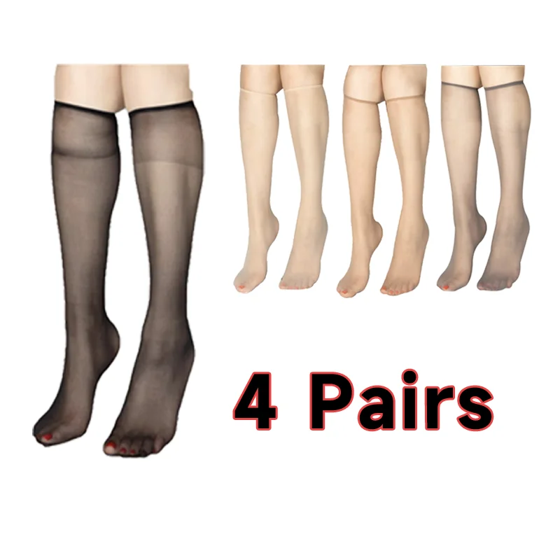 Stockings Transparent Crystal Silk Thin Summer Nylon Stockings Female Ladies Over Knee Socks for Women