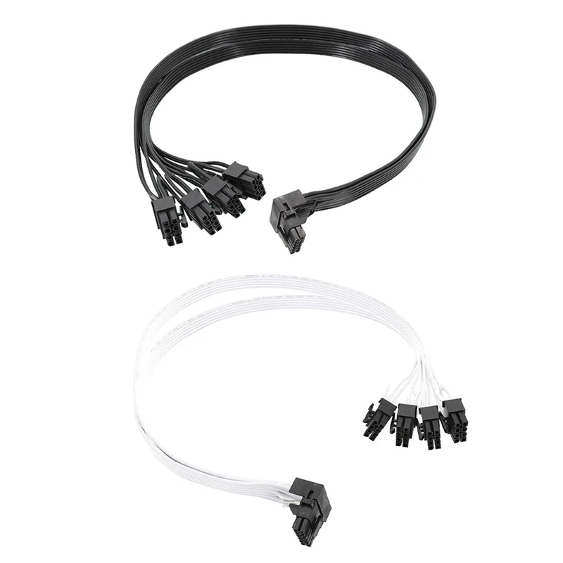 Top-4XCPU 8Pin To 16Pin Male Graphics Video Card Extension Cable PCI-E 5.0 12VHPWR RTX4090 Elbow Adapter Cable