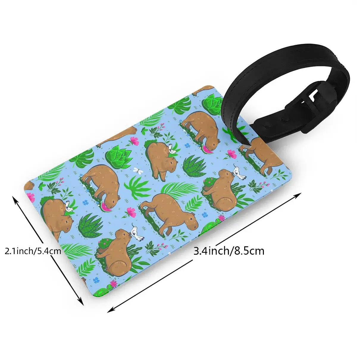 Capybara adalah My Spirit PET Tag bagasi Aksesori koper bagasi perjalanan Tag nama pemegang Label portabel alamat ID